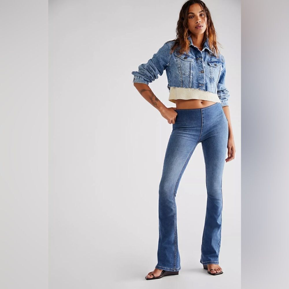 Free People Jenny High-Rise Skinny Flare Jeans 28